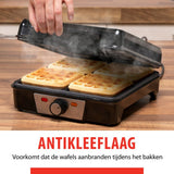 Alpina Waffleijzer Brüssel Waffeln Nicht -STICK -Beschichtung 4 Waffeln 1200W - afbeelding 4