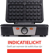 Alpina Waffleijzer Brüssel Waffeln Nicht -STICK -Beschichtung 4 Waffeln 1200W - afbeelding 6