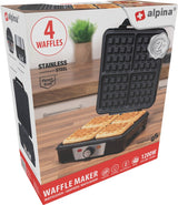 Alpina Waffleijzer Brüssel Waffeln Nicht -STICK -Beschichtung 4 Waffeln 1200W - afbeelding 7