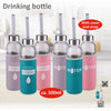 Alpina Trinkflasche Glas 500ml + schlichter Deckel