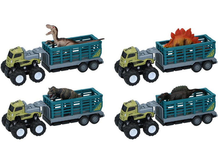 Eddy Toys Truck mit Anhänger und Dino 26x9x9cm