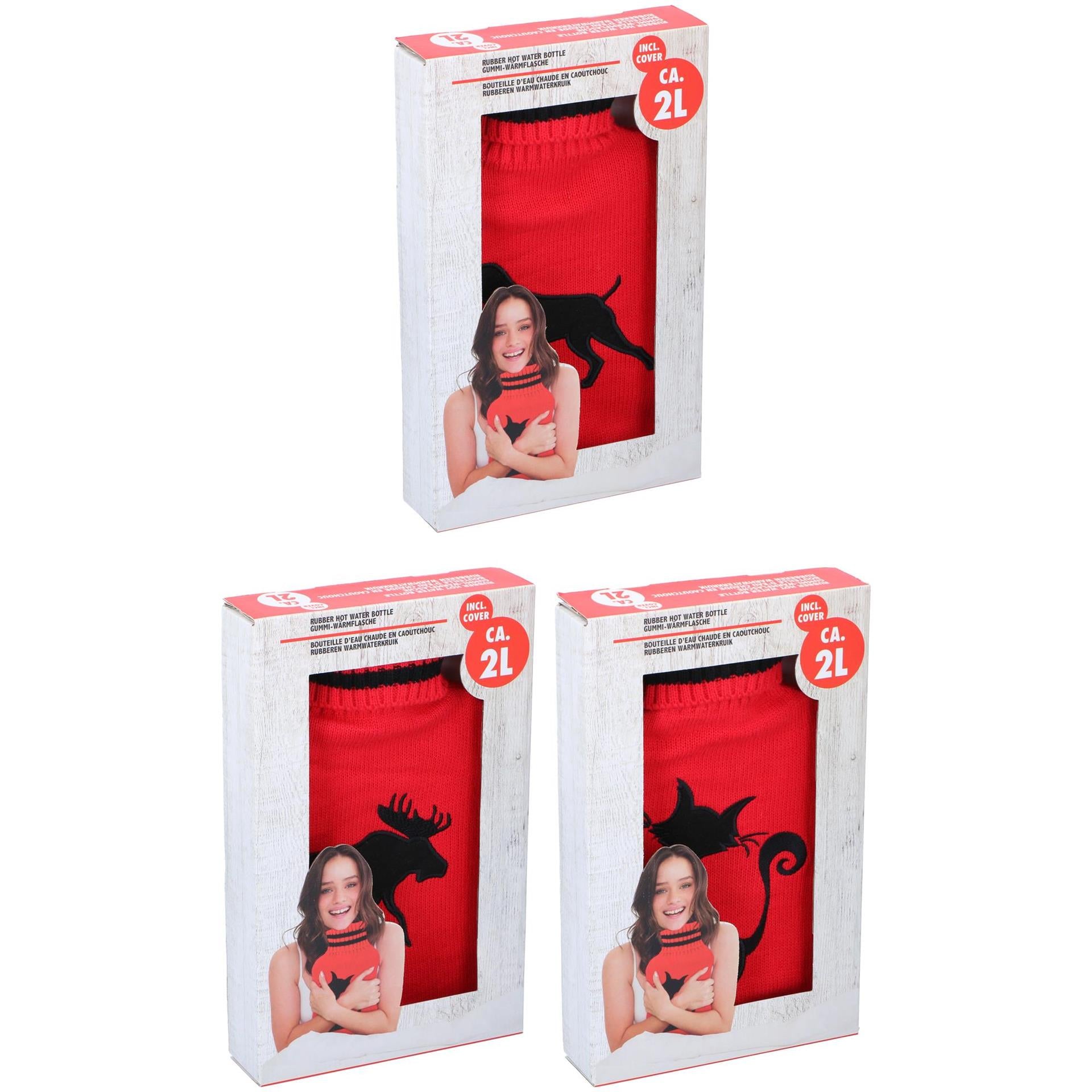 Lifetime-Wärmflasche mit Strickbezug 2l