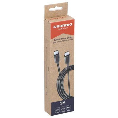Grundig Synchronisations- und Ladekabel USB-C auf USB-C 3 Meter