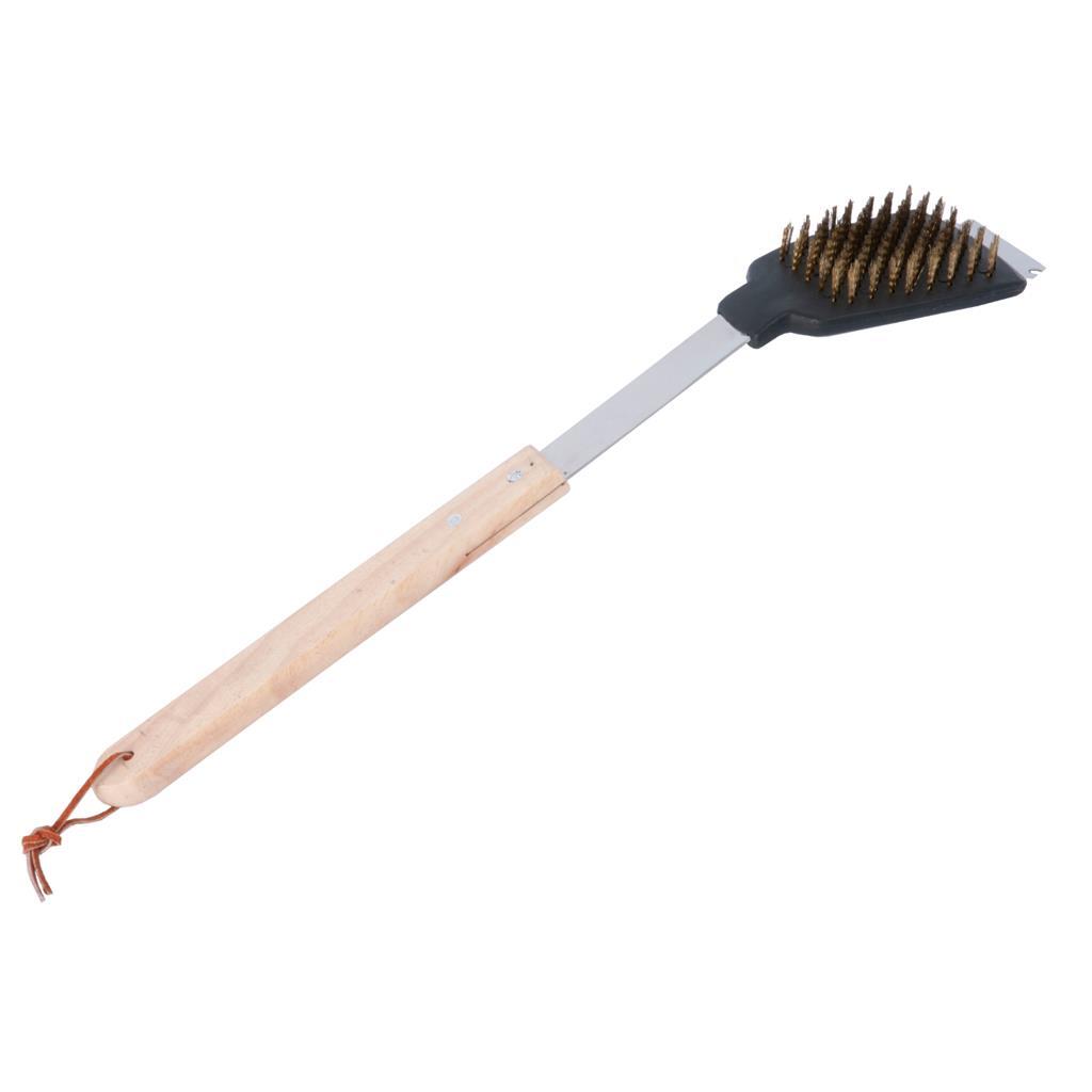 BBQ Collection BBQ Collection Pinsel mit Schraper Edelstahl Eiche