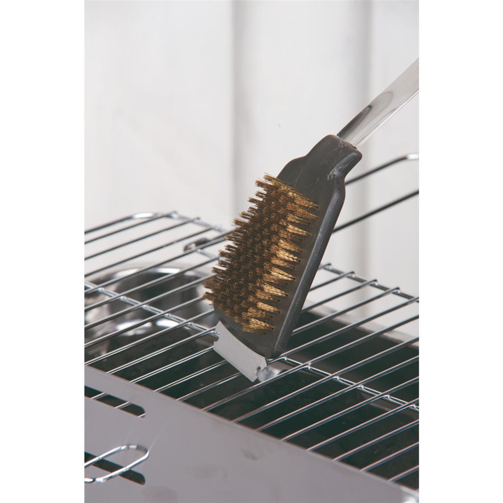 BBQ Collection BBQ Collection Pinsel mit Schraper Edelstahl Eiche