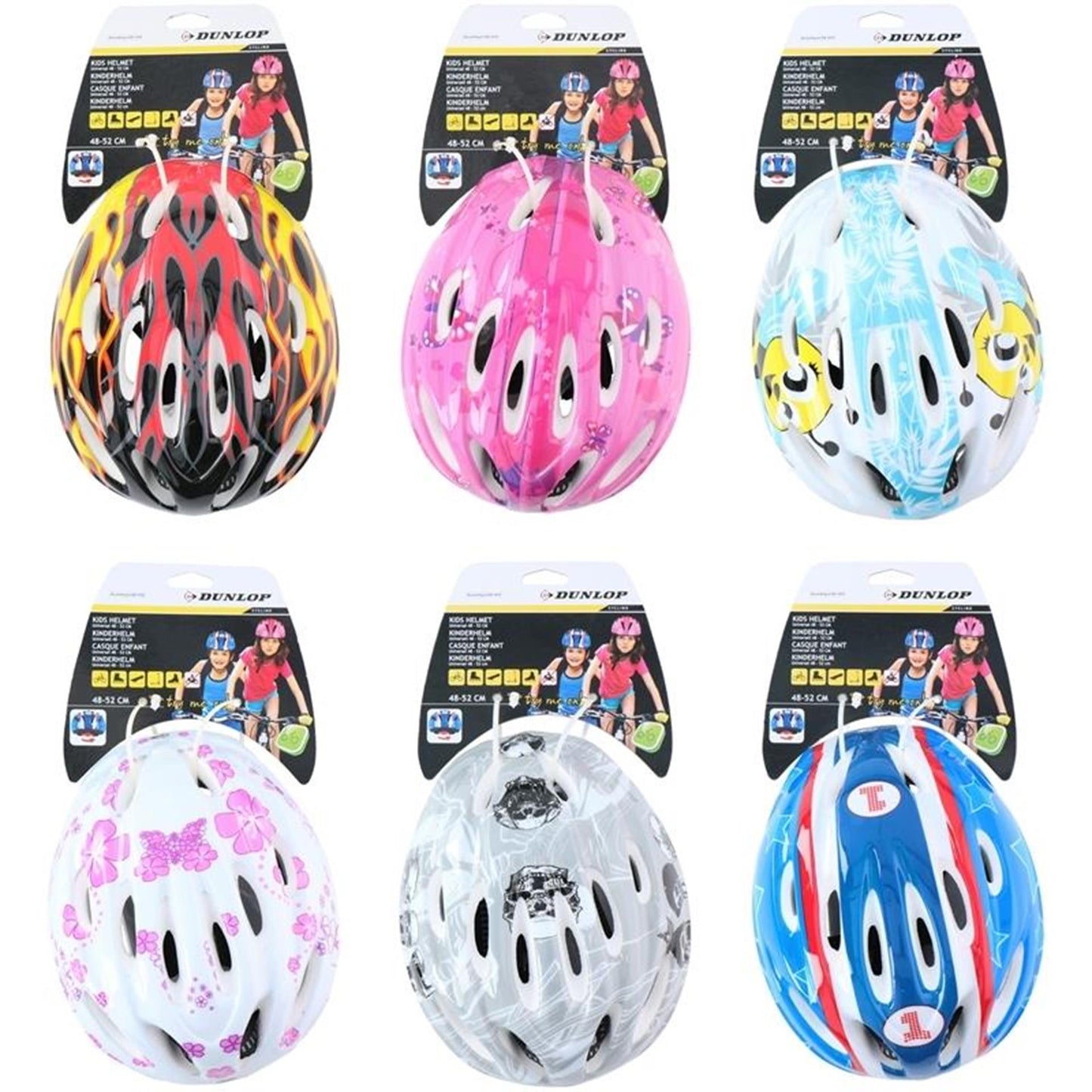 Dunlop Kinderfahrradhelm uni 48-52cm