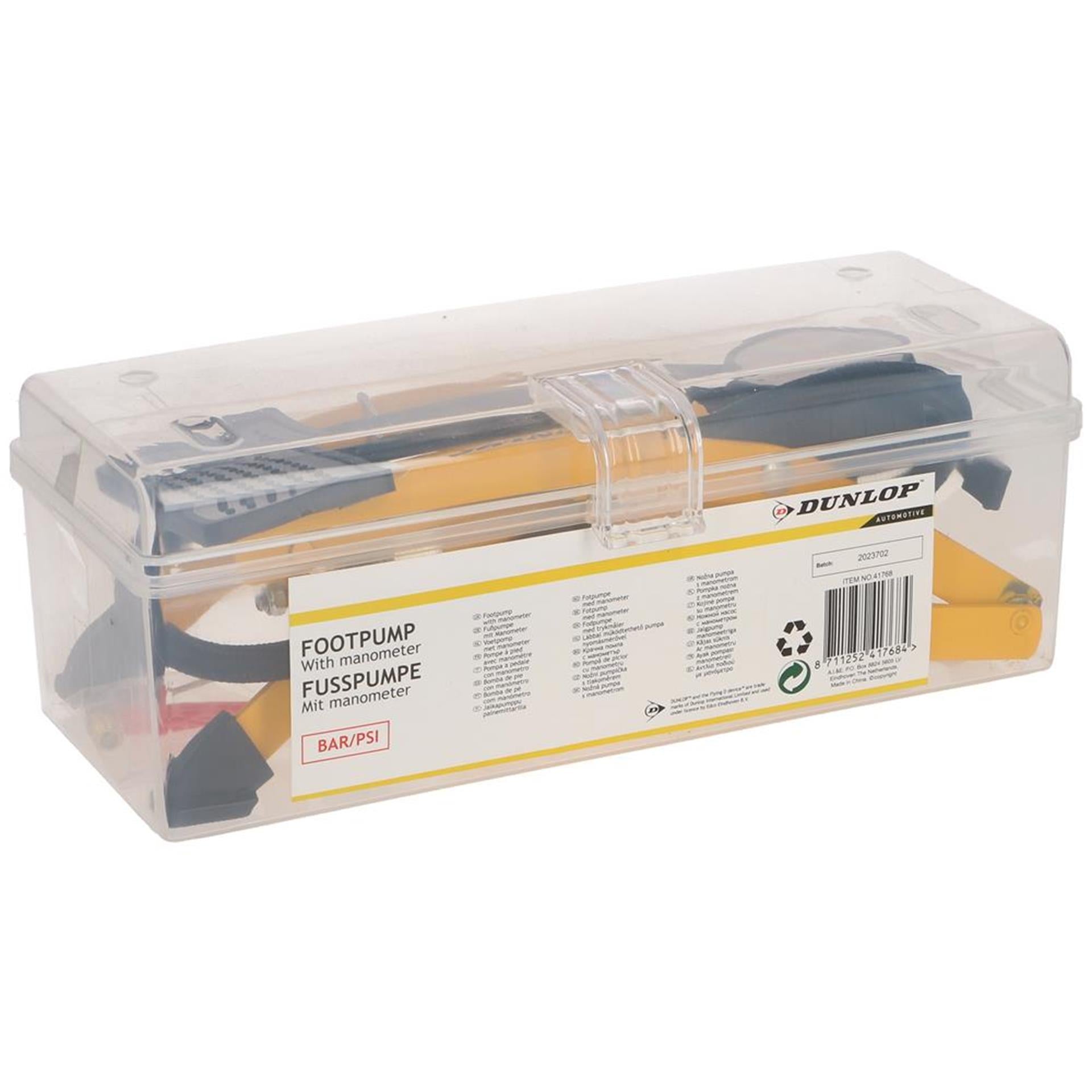Dunlop-Fußpumpe mit Manometer