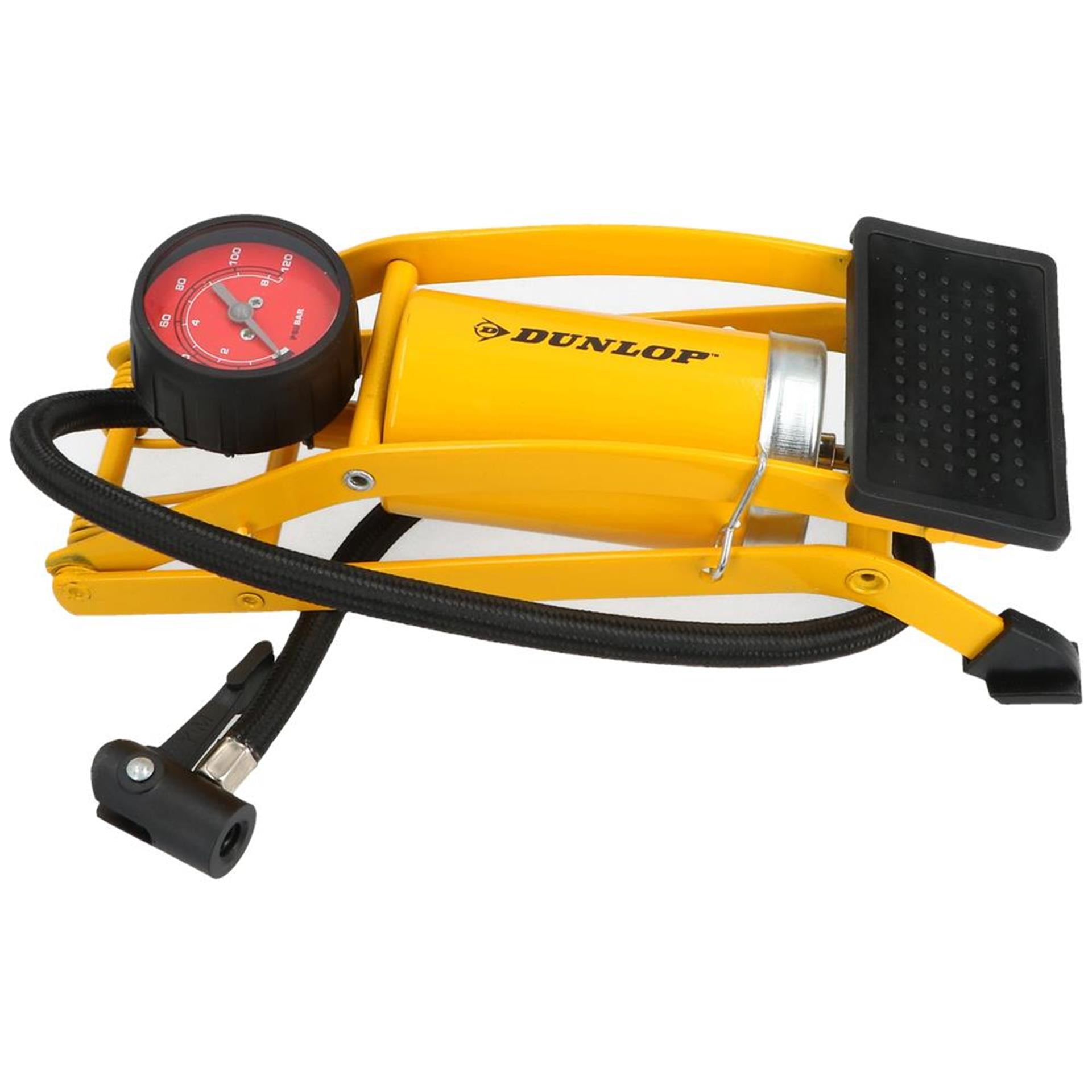 Dunlop-Fußpumpe mit Manometer