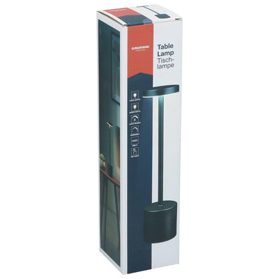 Grundig Tischleuchte modern schwarz USB-C wiederaufladbar 8x34,5cm