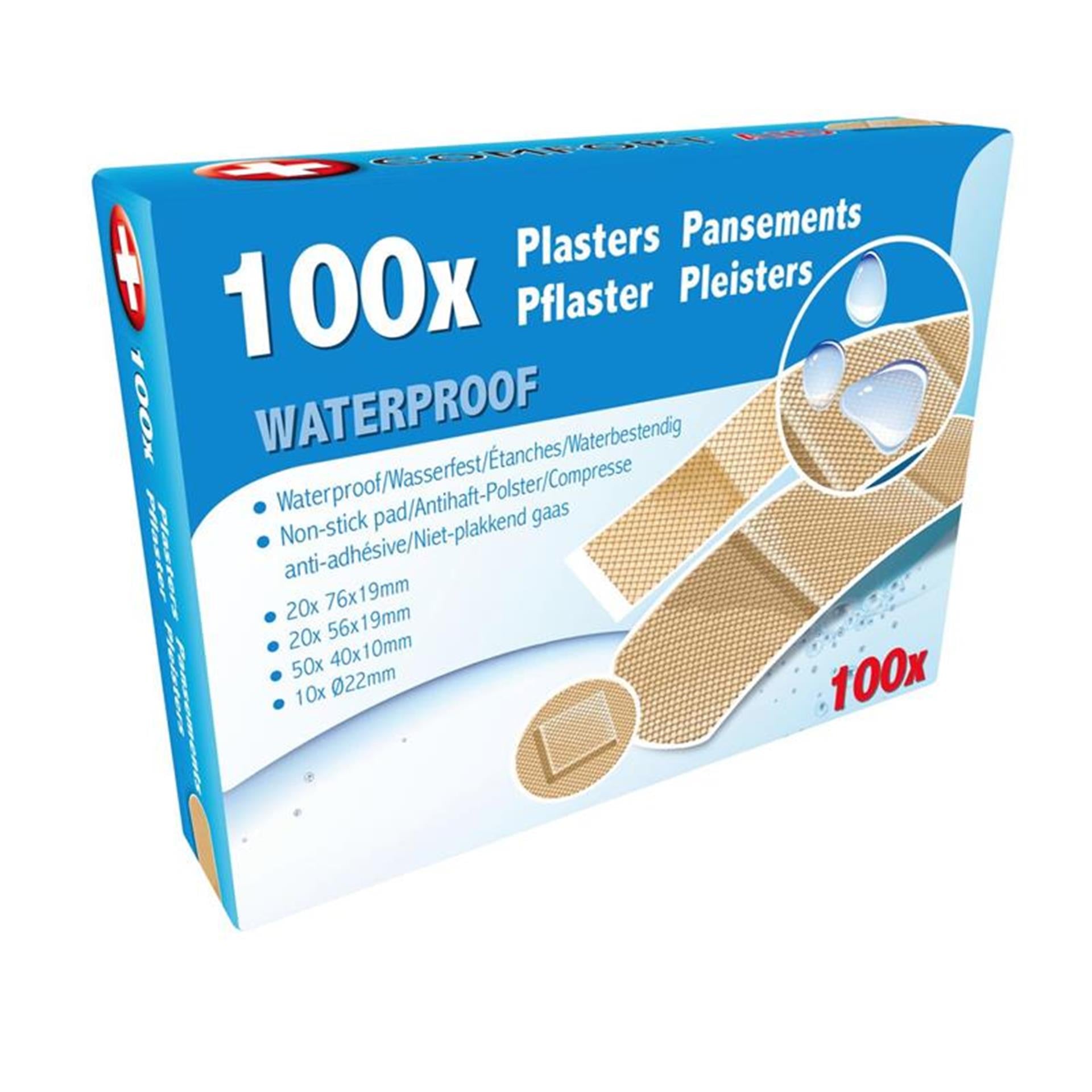 Lebenslange wasserbeständige Pflaster, 100er-Packung