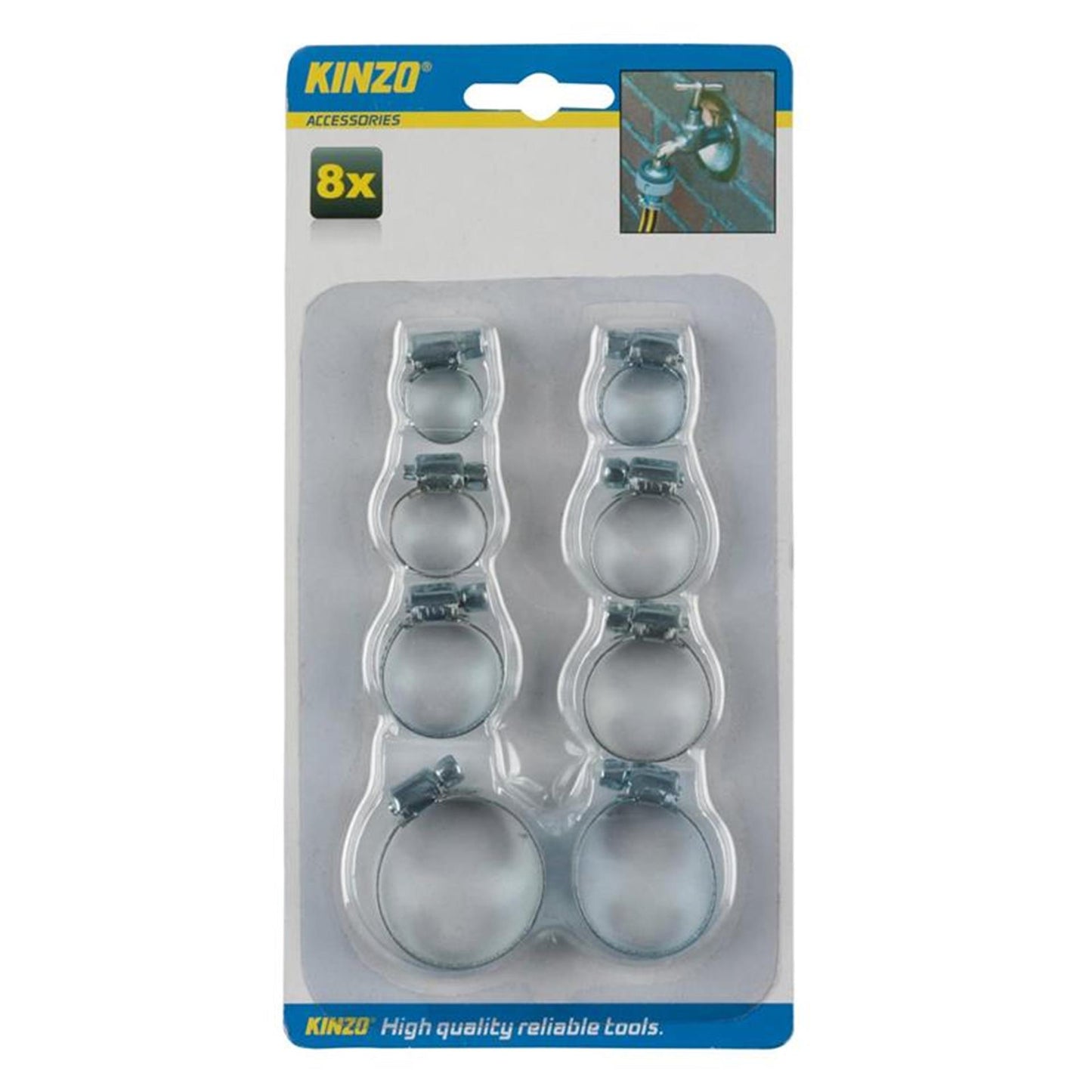 Kinzo-Schlauchschellen-Karte mit 8 Stück