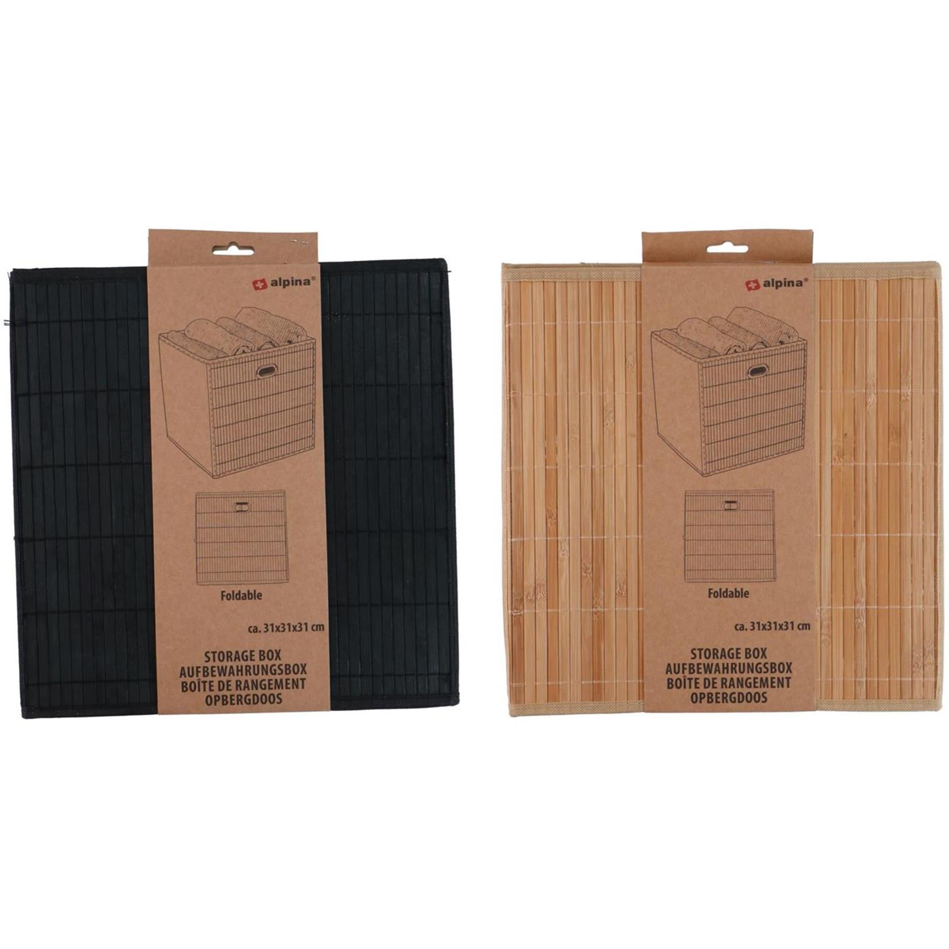 Alpina Vorratsbox Bambus 31x31x31cm