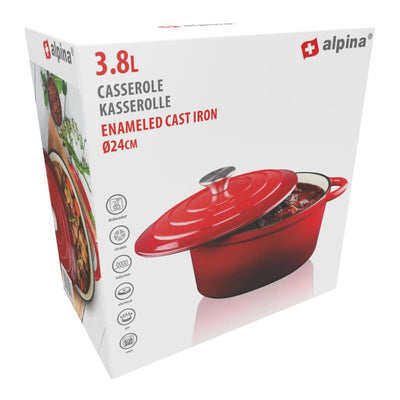 Alpina Gusseisenpfanne ø24cm rot