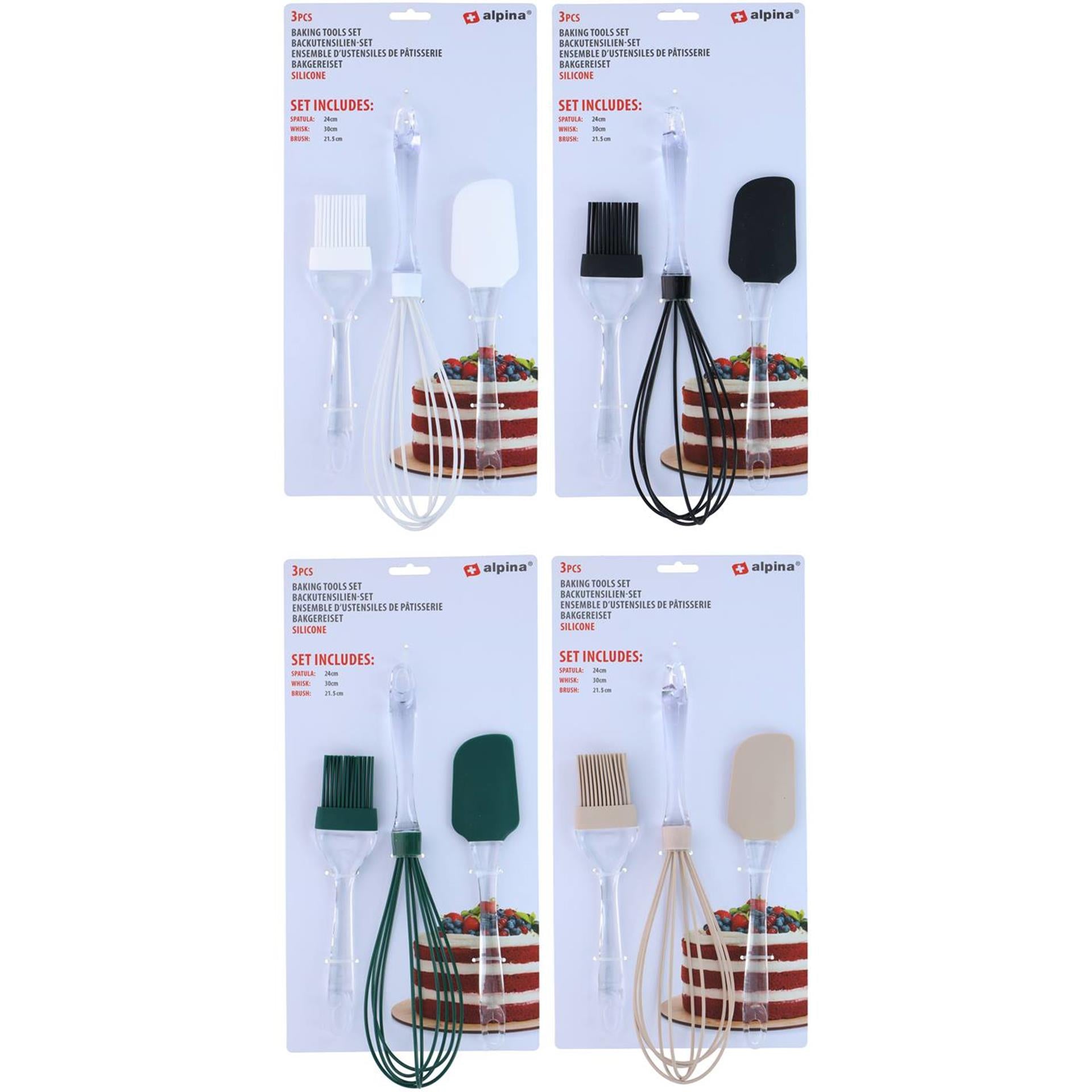 Alpina Backutensilien-Set 3-teilig aus Silikon
