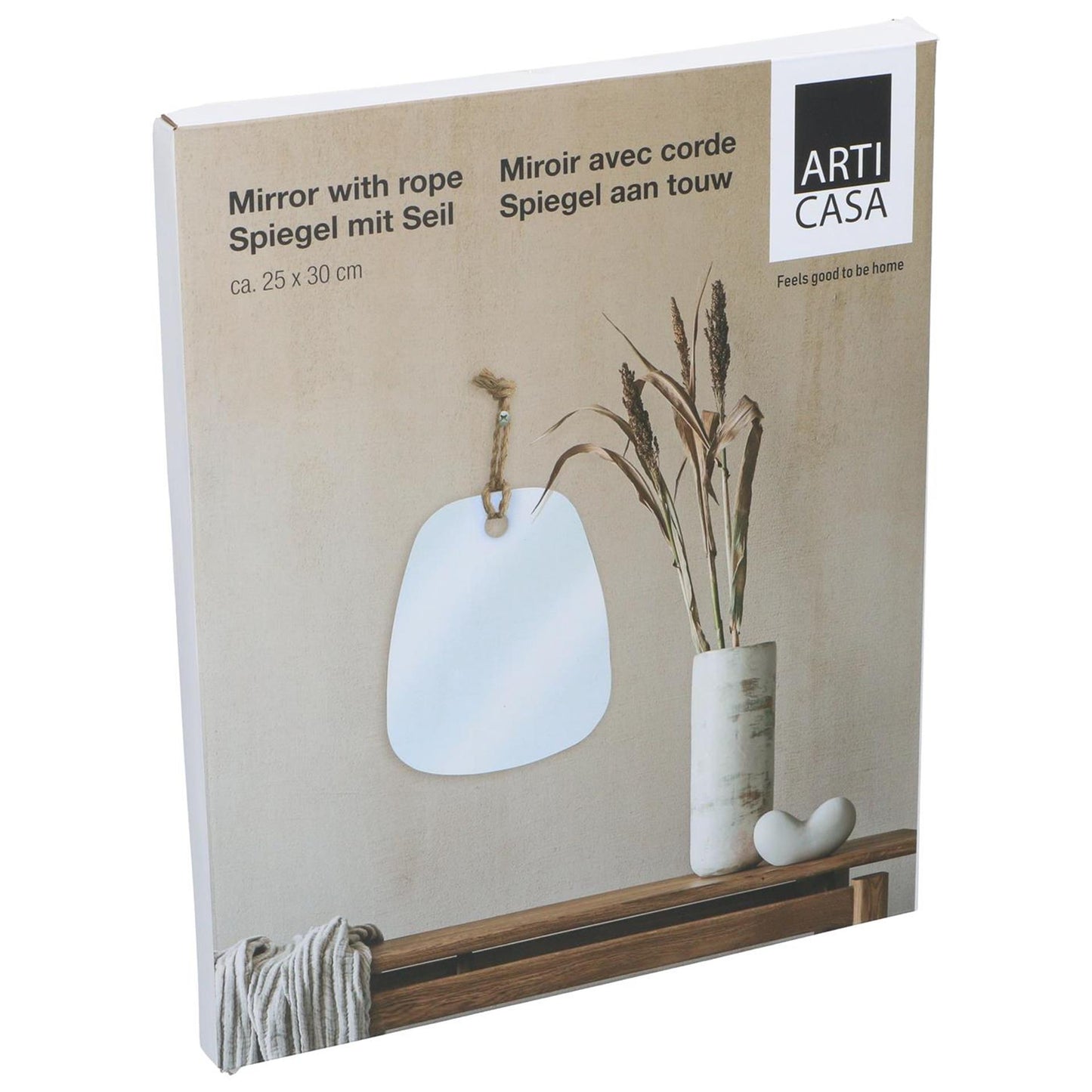 Articasa Wandspiegel mit Seil 30x25cm