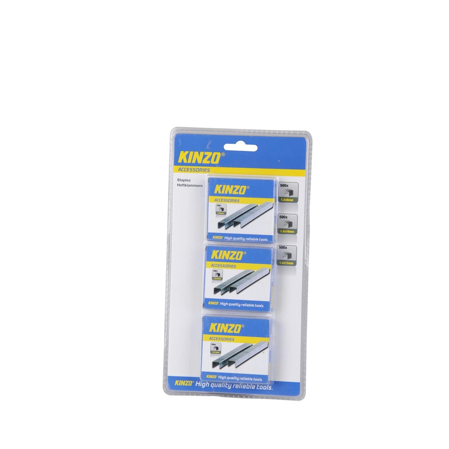 Kinzo-Heftklammern 1,2 x 8 10 12 mm