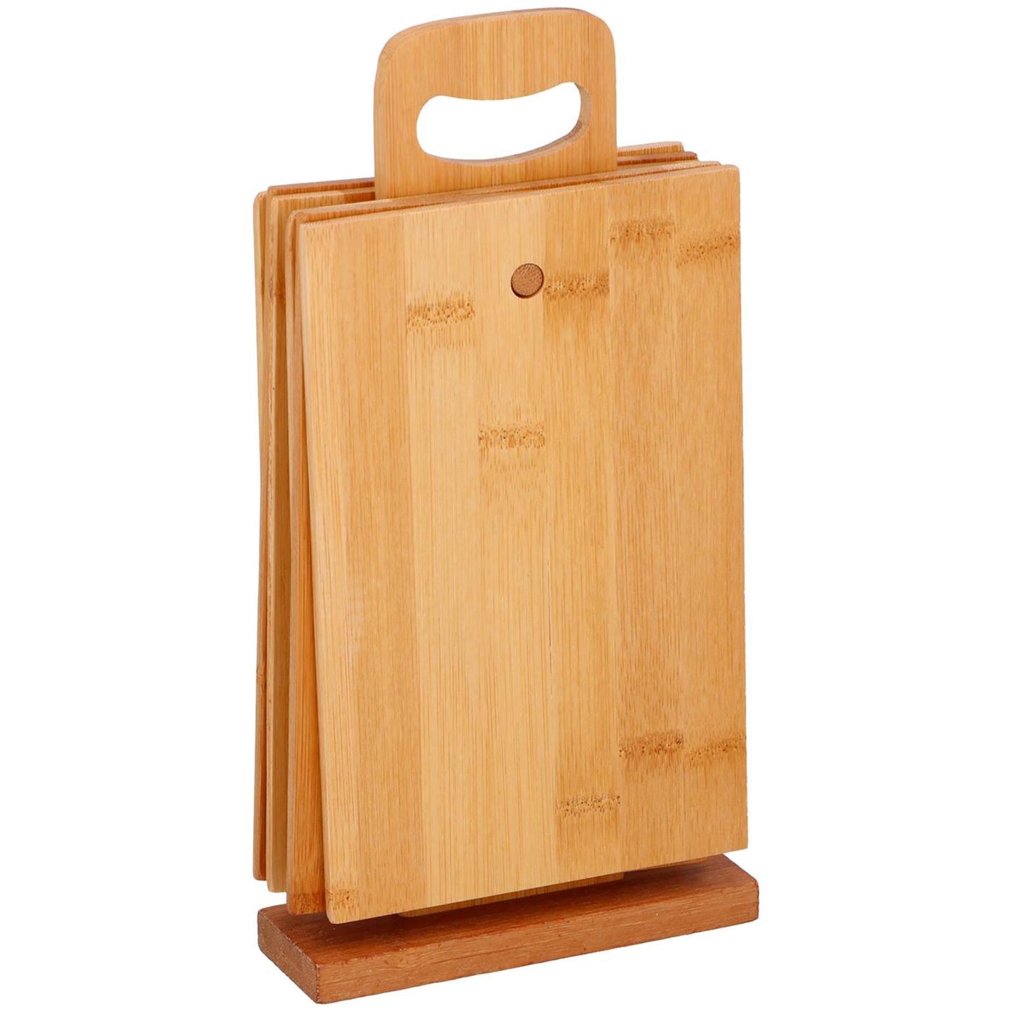 Öko-Import-Bambus-Schneidplanken-Planken-Set mit einem 7-teiligen Halter
