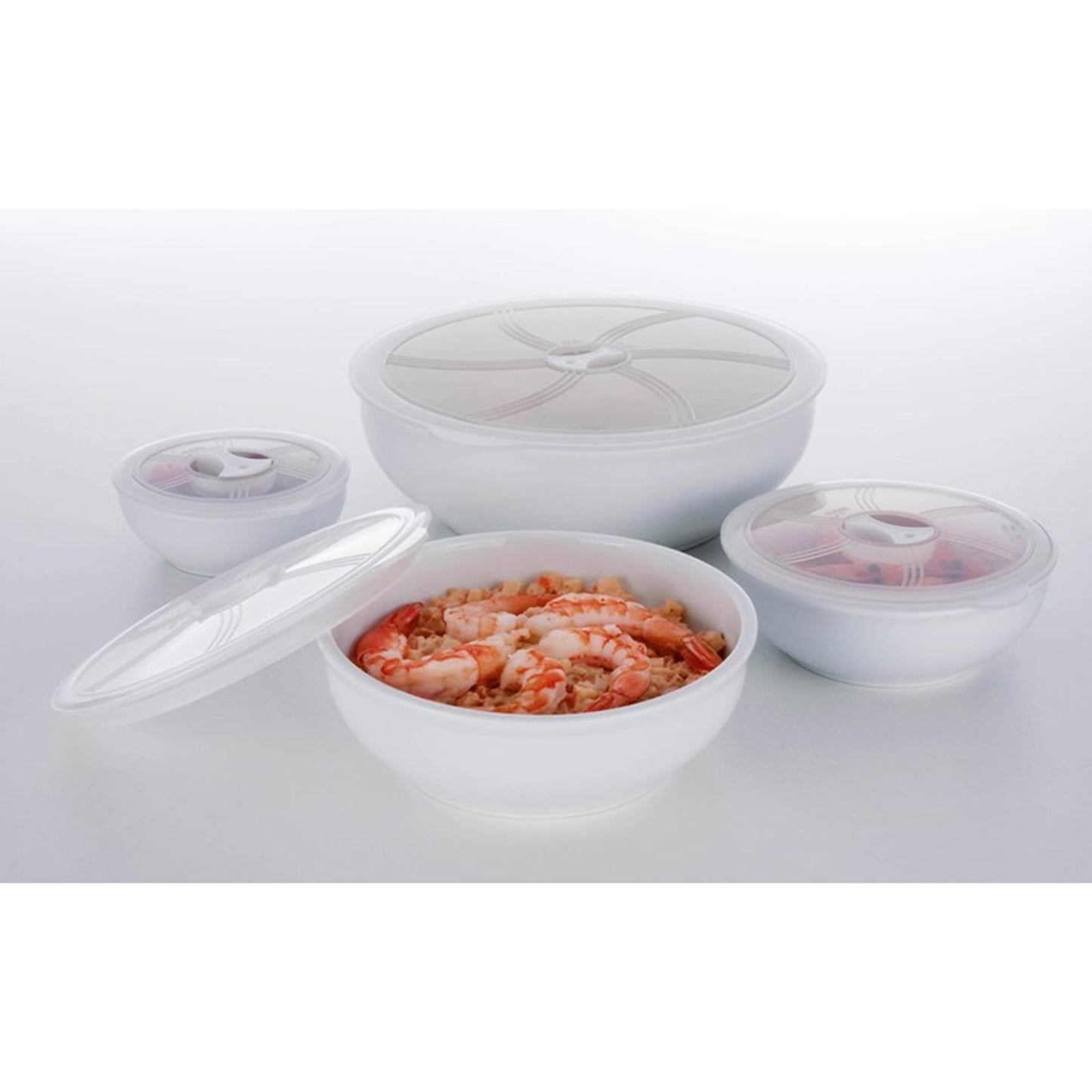 Lifetime Cooking Frischfutterschüssel-Set mit Deckel, 4-teilig