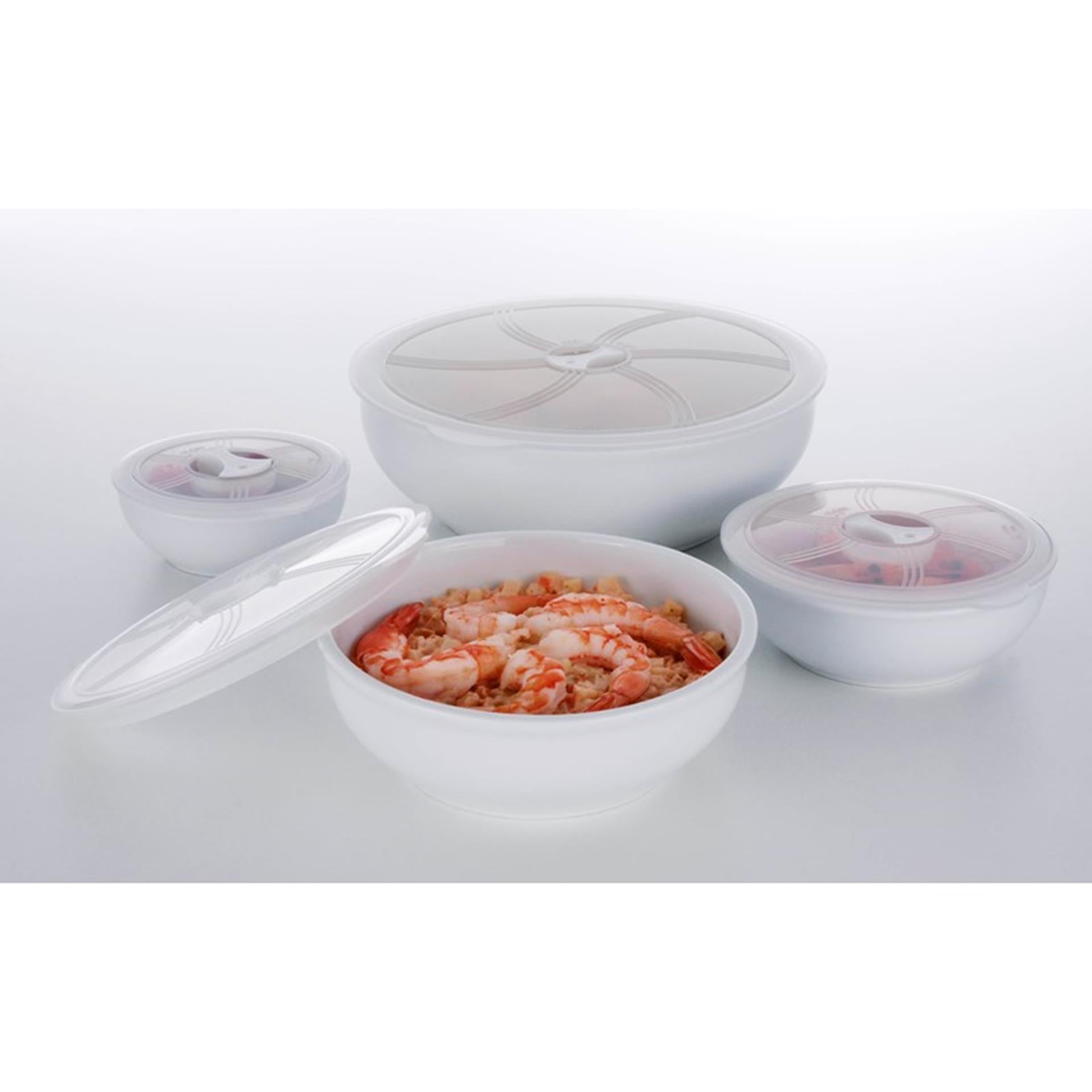Lifetime Cooking Frischfutterschüssel-Set mit Deckel, 4-teilig