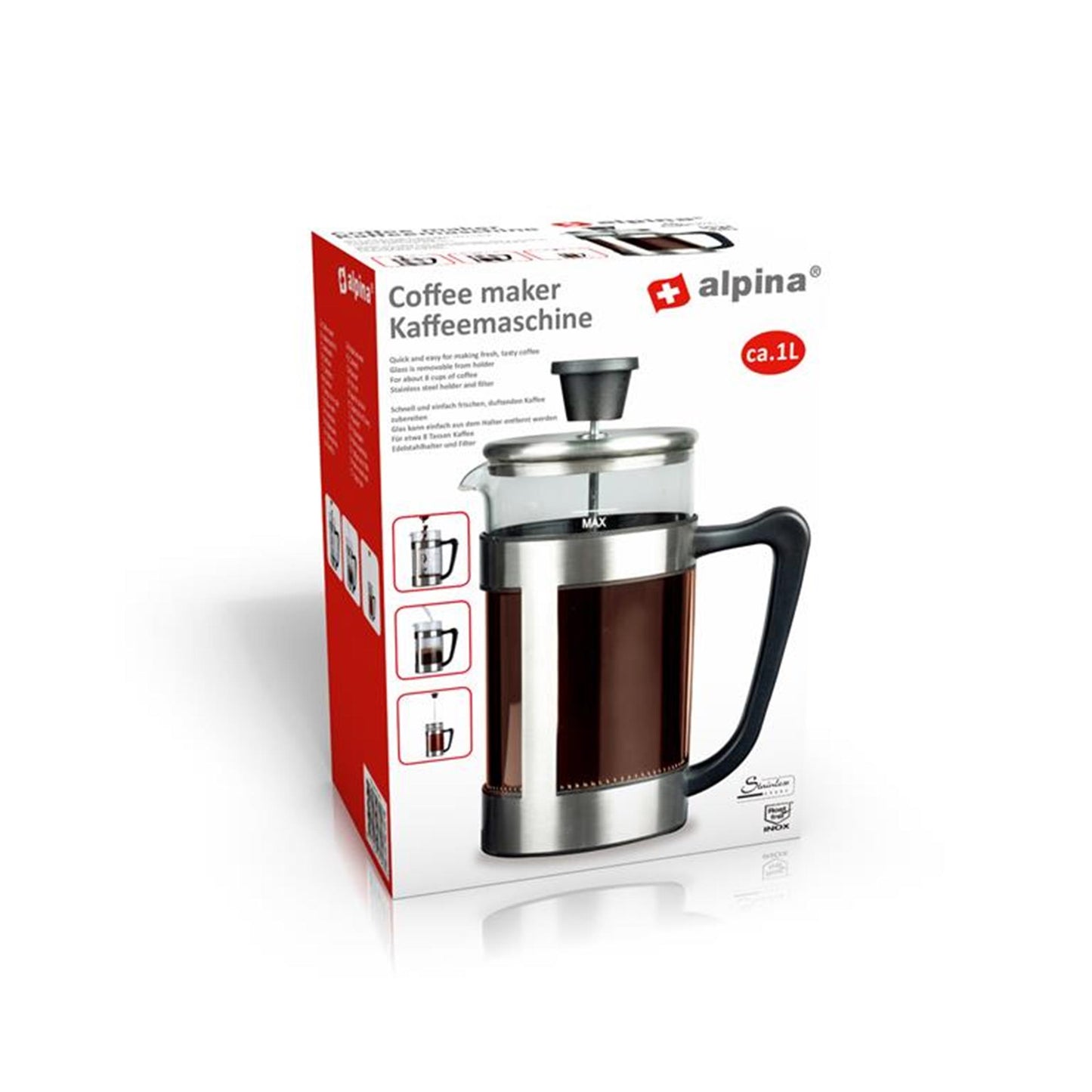 Alpina Kaffeemaschine 1l 10x21,5cm s