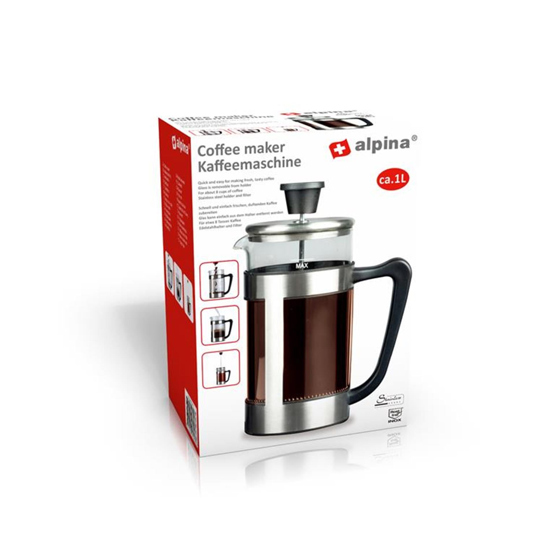 Alpina Kaffeemaschine 1l 10x21,5cm s