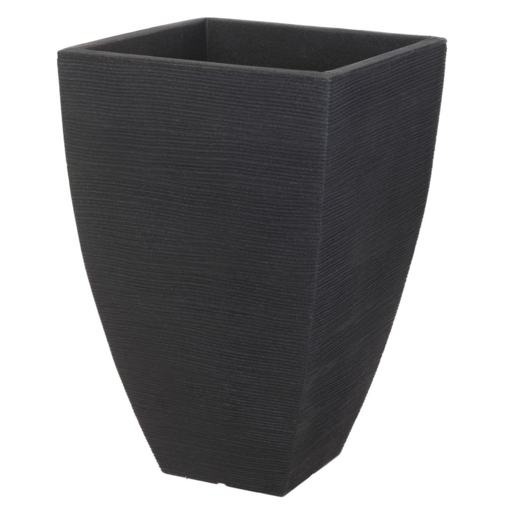 Prograrden Prograrden Flowerpot Rippen mit vier sieiteten 43 -cm -Anthrazit -Colored