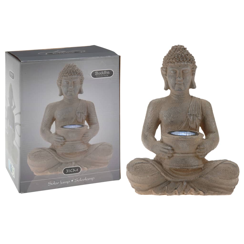 Prograrden Progarden Buddha mit Solarlamp Polystone