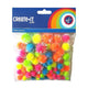 Haza Witbaard Glitter Pompoms Neon, 75st.