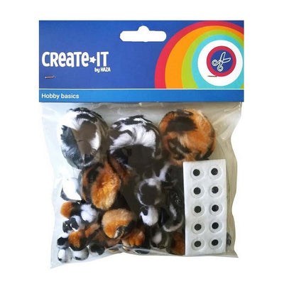 Erstellen Sie es schafft es tiermix pompoms + Augen 75 Stücke
