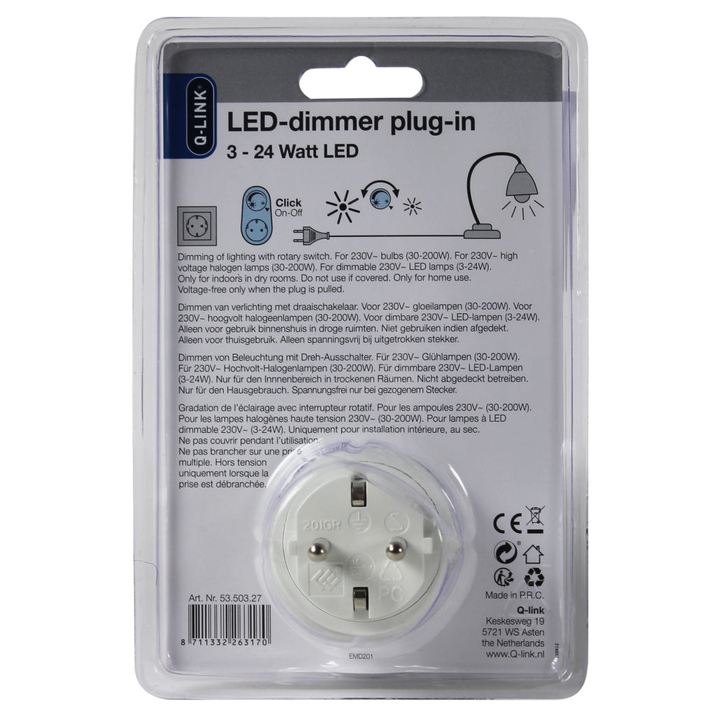 Q-Link Q-Link Universal Socket Carpenter LED 3-24W