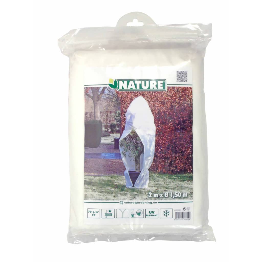 Natur Nature Winterabdeckung mit Reißverschluss 70 g m² 1,5 x 1,5 x 2 m Weiß