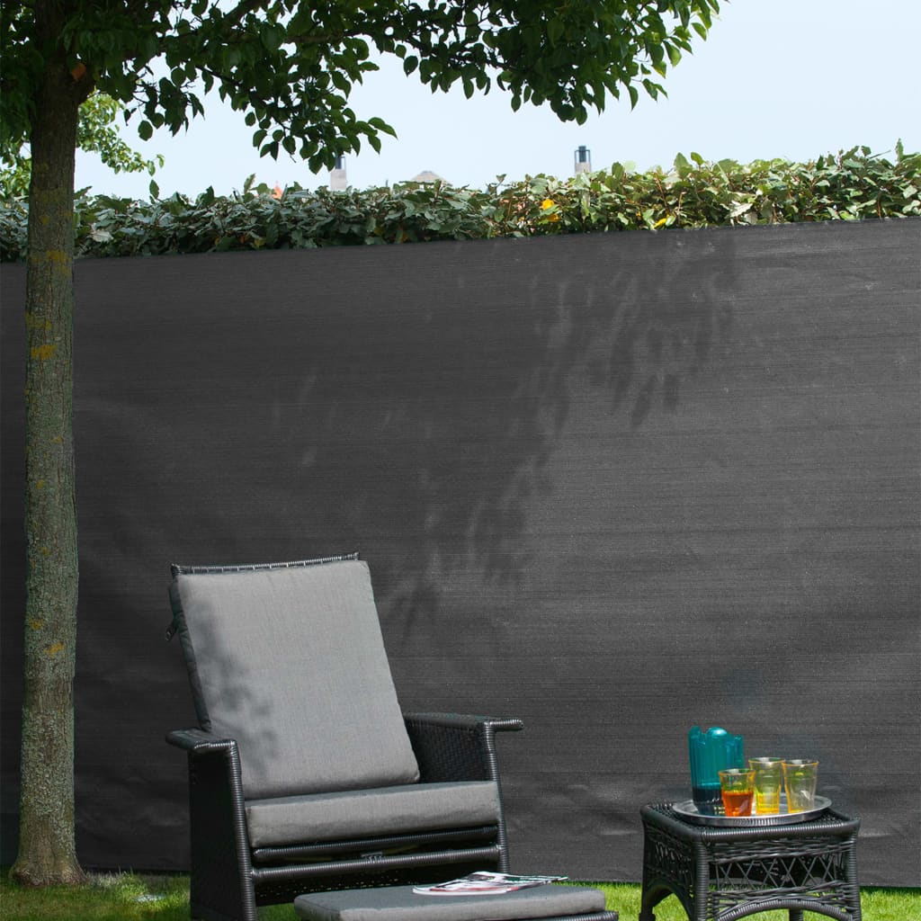 Nature Naturgarten Bildschirm 1x3 m PE -Anthrazit