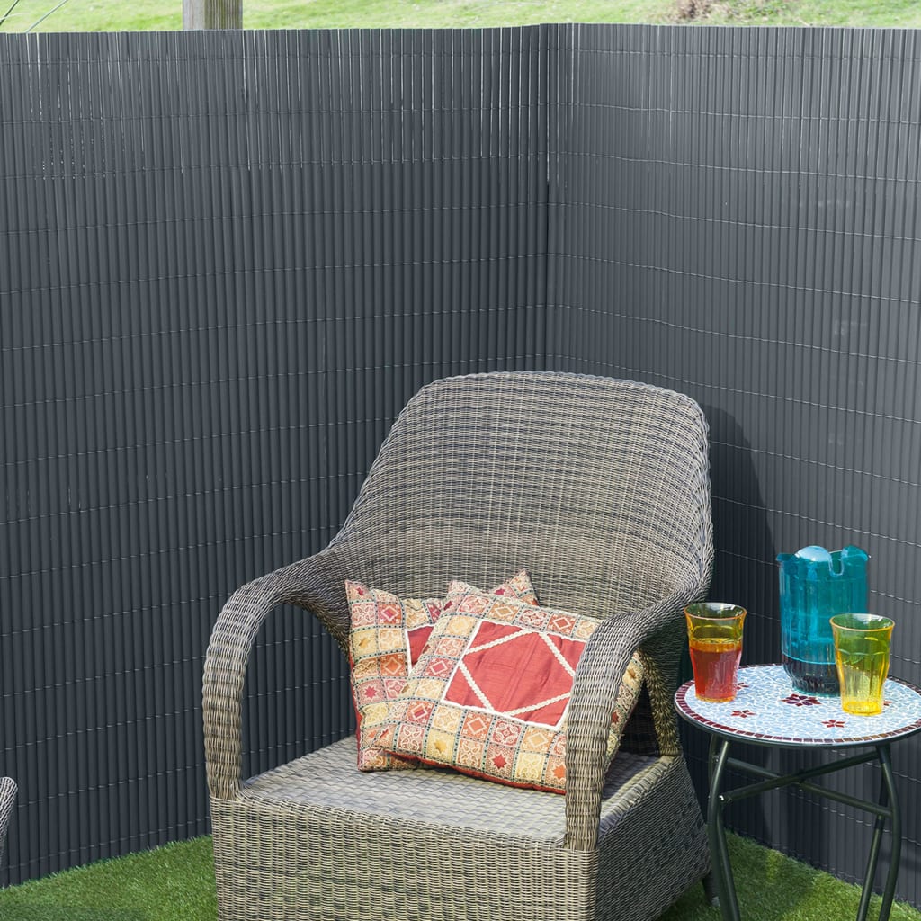 Nature Gartenbildschirm Doppelte 1,5 x 3 m PVC Anthrazit