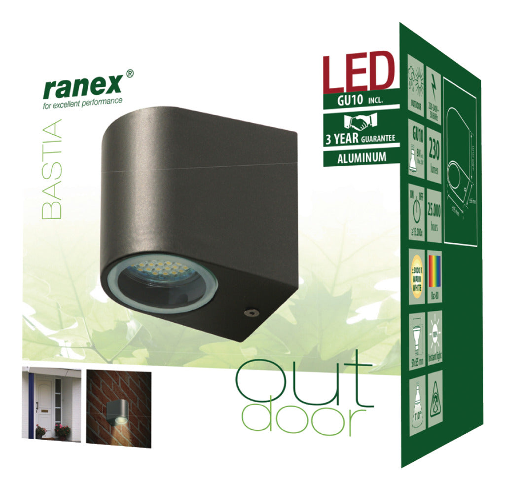 RANEX RANEX RA-5000332 LED Außenwandlampe aus Edelstahl