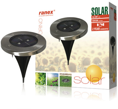 RANEX RANEX RA-5000389 RUND LED MORDERPLOTE BEISSE DOMINLICHEN STAEL GLASE