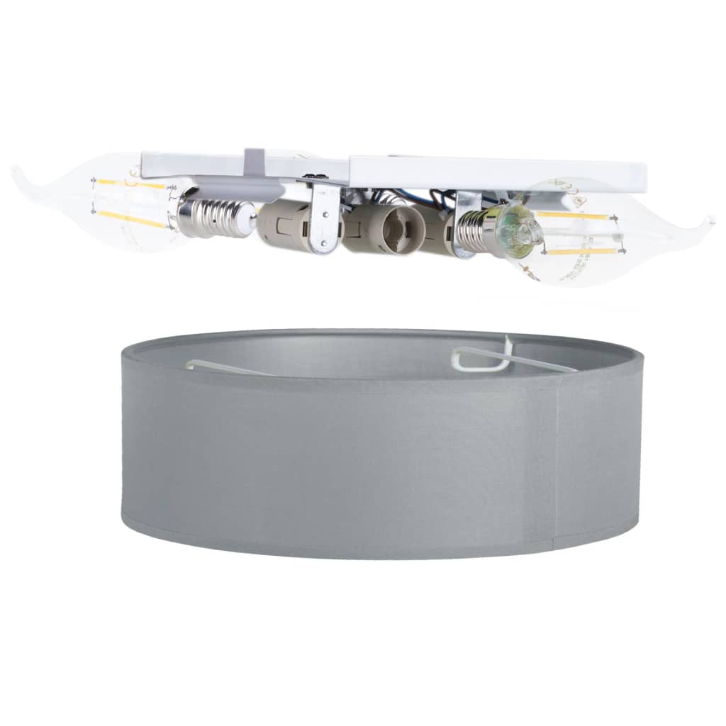 SmartWares Deckenlampe 40x40x10 cm grau