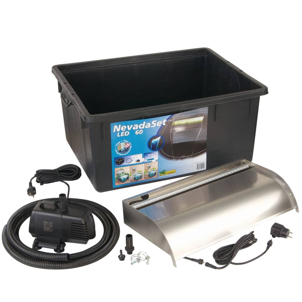 Ubbink Ubbink Wasserfall mit LEDs Nevada 60 cm Edelstahl