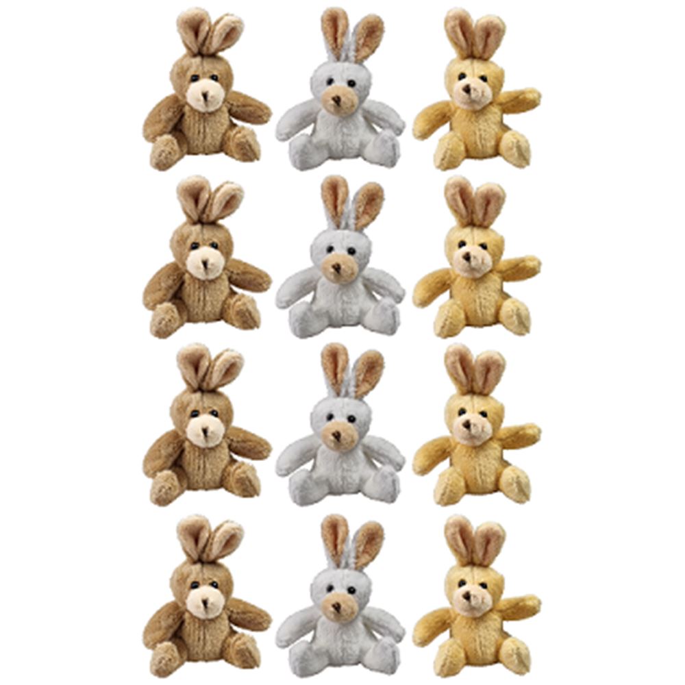 Kuscheltiere Hasen 3 sort. 12 cm. (in po