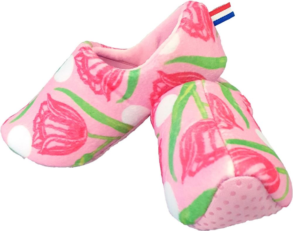Hausschuhe mit Tulpenmuster. Größe 25-30.