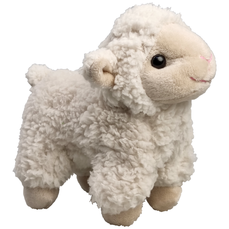 Kuscheltier Lamm Wollie 14 cm. Beiger Fuß
