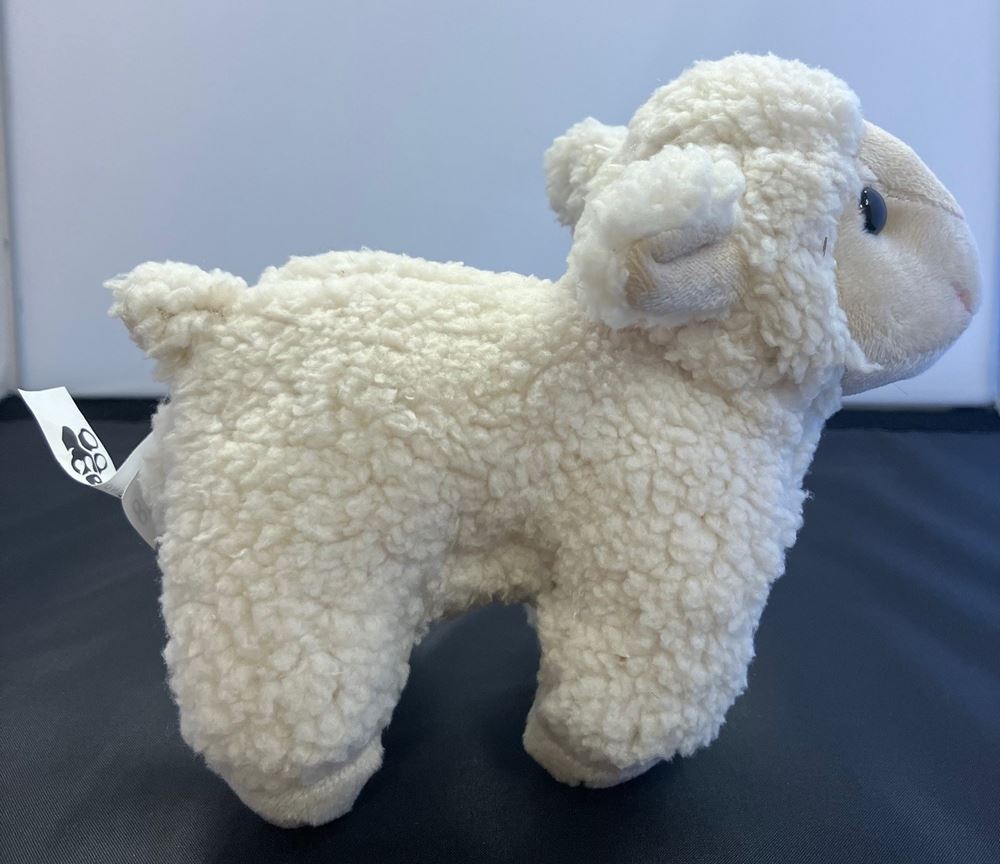 Kuscheltier Lamm Wollie 14 cm. Beiger Fuß