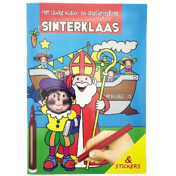 Grundlegende Sinterklaas -Farbspielbuch mit Stickern A4