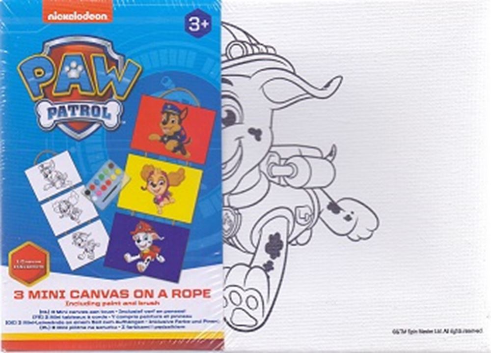 Paw Patrol 3 Mini-Leinwand am Seil. (12 Stk