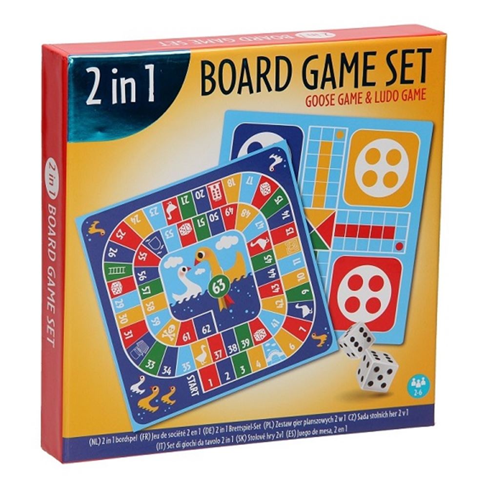 Brettspiel 2-in-1-Gänsebrett und Ludo