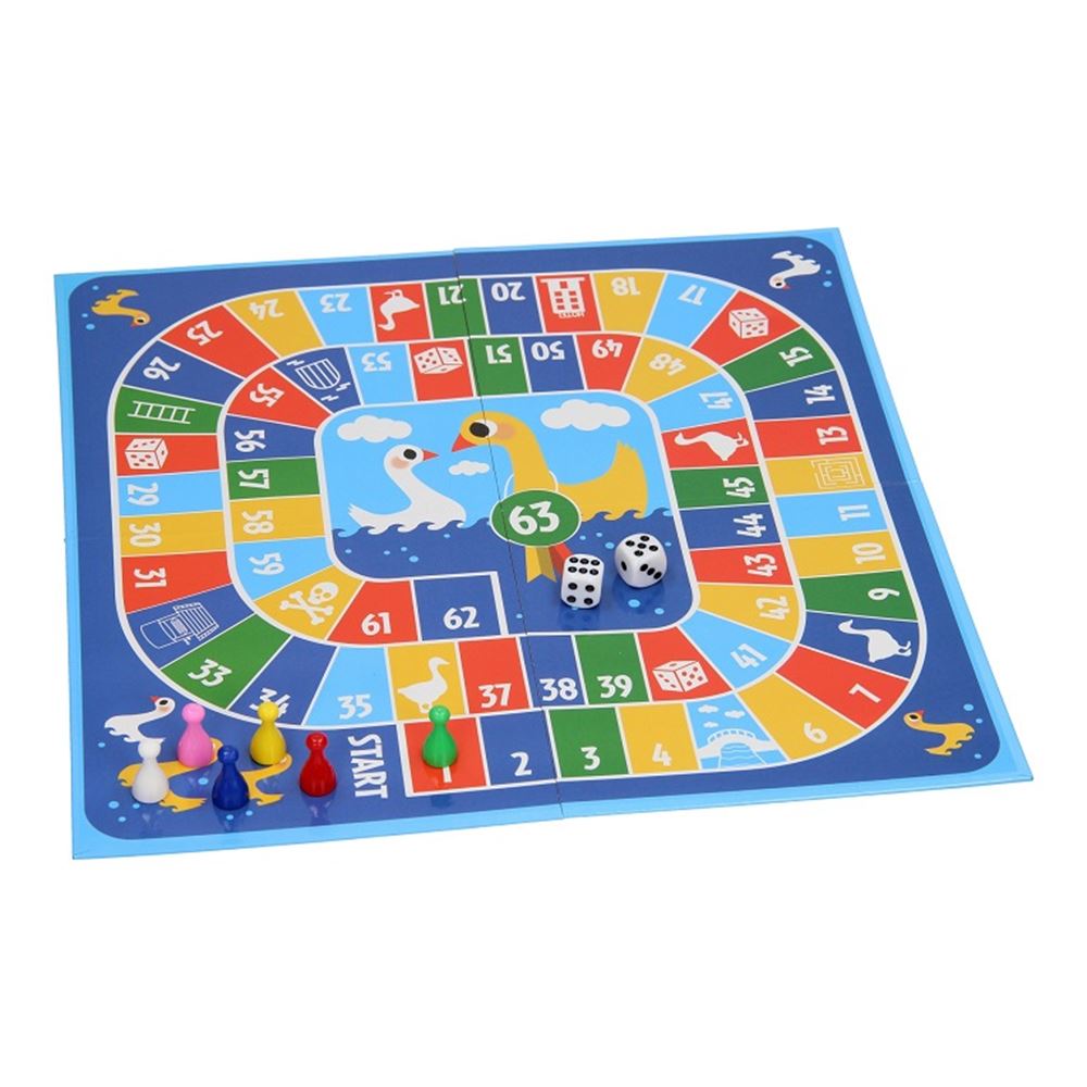 Brettspiel 2-in-1-Gänsebrett und Ludo