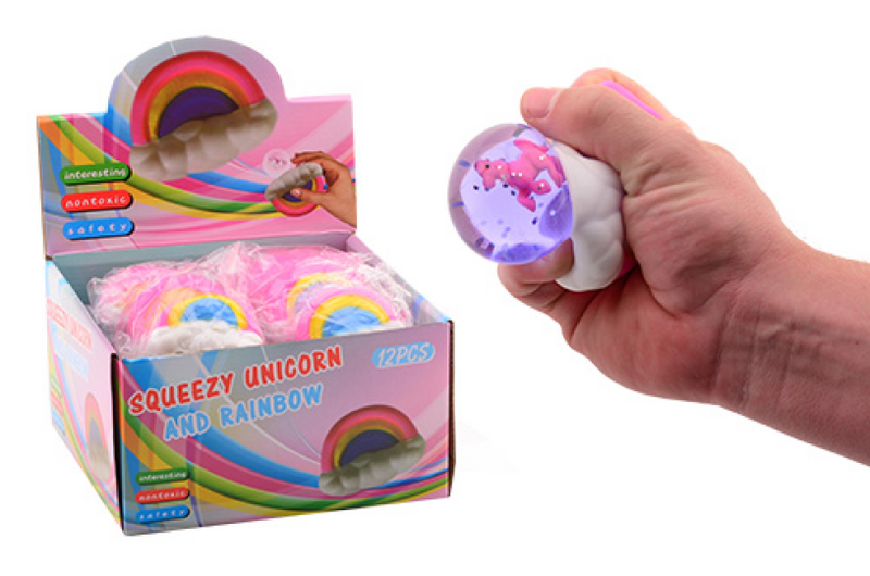 Regenbogen mit Einhorn drücken