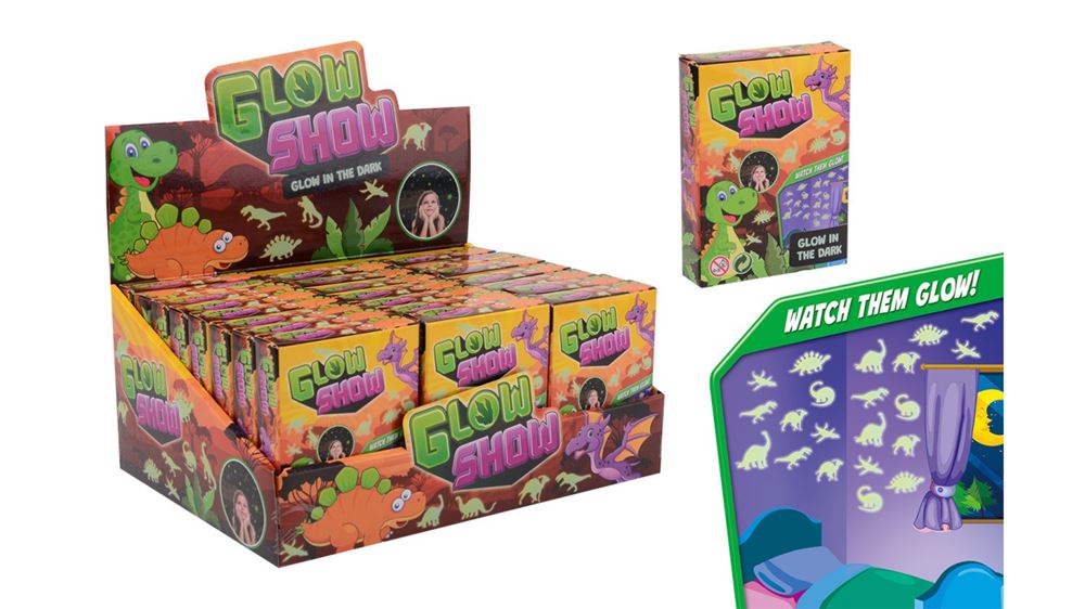 Dino-Set, das im Dunkeln leuchtet. 13-teilig