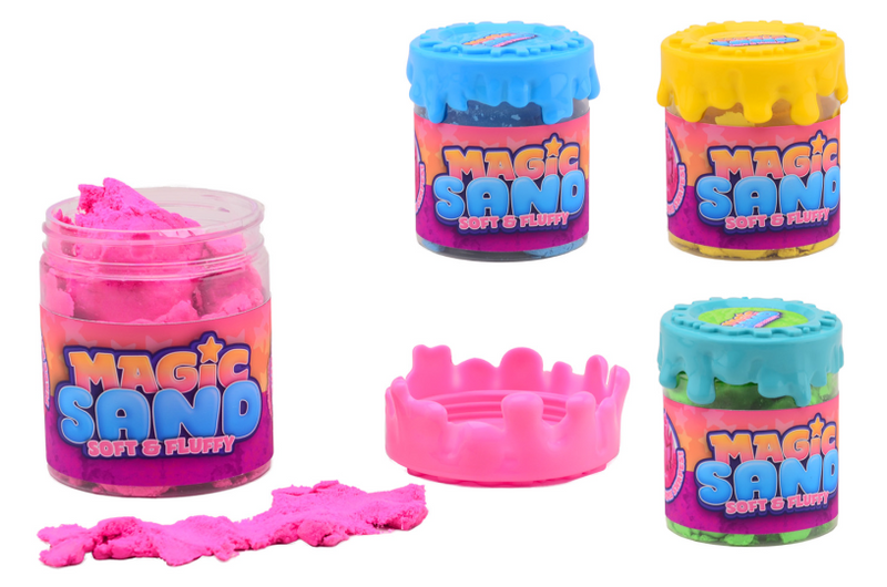 Johntoy farbiger Spielsand im Glas, 450gr.
