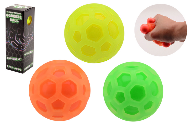 Johntoy Glow Squeeze Balls 3-teilig