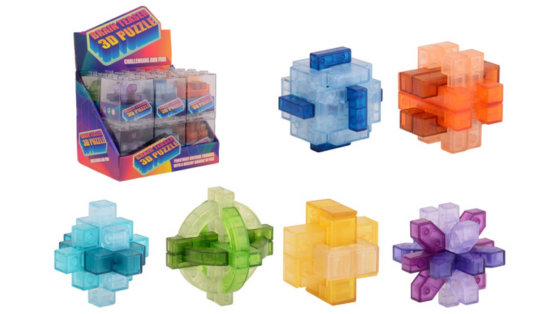 Johntoy 3D-Gehirnpuzzle in transparenter Farbe